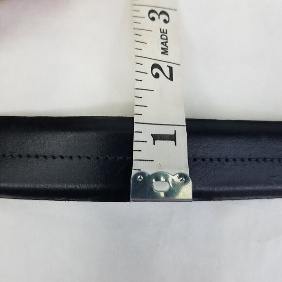Calvin Klein Genuine Leather Belt Black Men's Size 34 Feather Edge 33"-37" USA - Picture 12 of 15